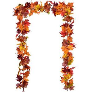 Fall Maple Leaf Garland Set Artificial Autumn Foliage Thanksgiving Home Decor